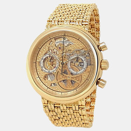 Vacheron Constantin Patrimony 47100/236J-3 Manual Winding Skeleton Watch - 18K Yellow Gold Men's 38mm