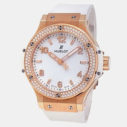 Hublot Big Bang 361.PE.2010.RW.1104 Quartz White Diamond 18K Rose Gold Men’s Wristwatch 38 mm 1205399
