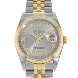 Pre-Owned Rolex Datejust 36 Automatic Chronometer Grey Dial Mens Watch (Ref:16203 GYRJ)