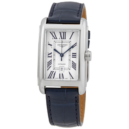 Pre-owned Longines Automatic Silver Dial Blue Leather Mens Watch L5.757.4.71.9