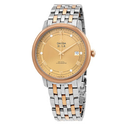 Omega De Ville Prestige 39.5mm Automatic Chronometer Diamond Mens Watch 424.20.40.20.58.001