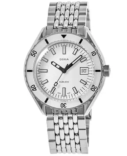 Doxa Sub 200 Whitepearl Dial Stainless Steel Men's Watch 799.10.011.10