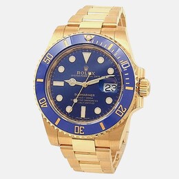 Rolex Submariner 116618LB Men's Automatic Yellow Gold Blue Dial Watch