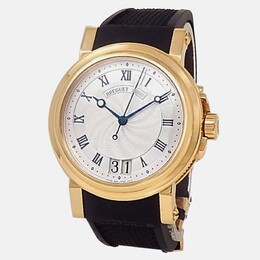 Breguet Marine Big Date 5817BA/12/9V8 Automatic Silver 18K Yellow Gold Men’s Wristwatch 39 mm 1205419