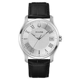 Bulova Wilton Quartz Silver Dial Mens Watch Model: 96B388
