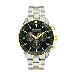 Movado Heritage Calendoplan S Chronograph Quartz Black Dial Mens Watch, Model 3650167