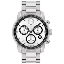 Movado Bold Verso Chronograph White Dial Mens Watch 3600905
