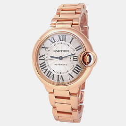 Cartier Ballon Bleu W6920068 Automatic Silver Dial with Rose Gold and Steel Link - Women's Watch 33mm