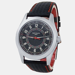 Patek Philippe Calatrava 6007G-010 Automatic Black Dial in White Gold Case for Men's Wrist - 40 mm