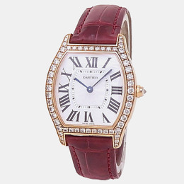 Cartier Tortue WA501008 - 31 mm Manual Winding Watch with Diamonds