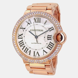 Cartier Ballon Bleu WE9005Z3 Women's Automatic Diamond Watch in 18K Rose Gold