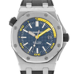 Pre-owned Audemars Piguet Royal Oak Offshore Mens Automatic Blue Dial Watch Article:15710ST.OO.A027CA.01