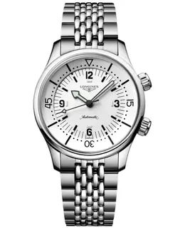 Longines Legend Diver Automatic White Dial Stainless Steel Men's Watch, Model: L3.764.4.16.6