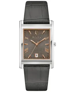 Authentic Bulova Classic Quartz Men's Watch 96B443 Gray Dial