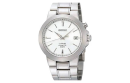 Seiko Мужские часы с кварцевым механизмом и белым циферблатом ska321j1 | white