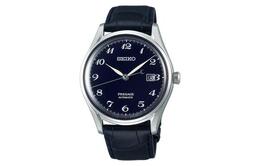 Seiko Часы Presage с автоматическим механизмом, ремешком из крокодиловой кожи, мужские, синие, SJE077J1 sje077j1 | blue