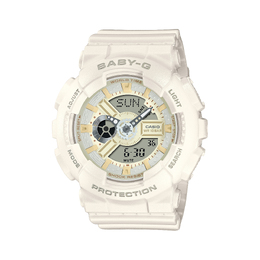 Casio Женские часы BABY-G 46,3 мм, белые ba-110xsw-7aprq