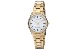 Casio Женские часы Standard Series 28,2 мм белого цвета ltp-v005g-7audf