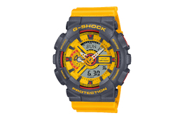 Casio Мужские часы с двойным жидкокристаллическим/аналоговым дисплеем, желтые, ga-110y-9apr