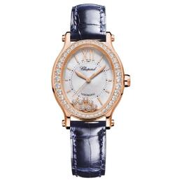 Женские часы Chopard HAPPY SPORT Collection с автоматическим механизмом, циферблатом 31,3 мм, серебристым ремешком из кожи крокодила 275362-5002