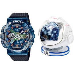 Casio Мужские часы Full Metal Series 51,9 мм синего цвета gm-110earth-1apf