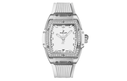 Hublot Мужские часы BIG BANG Soul с автоматическим механизмом, 39 мм, белый циферблат, титановый корпус, резиновый ремешок 662.ne.2010.rw.1204