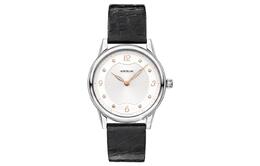 Montblanc Женские кварцевые часы с циферблатом 34 мм, корпусом из нержавеющей стали с белым циферблатом и ремешком из крокодиловой кожи и коровьей кожи u0123868