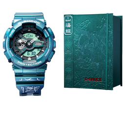 Casio Мужские часы с двойным дисплеем, жидкокристаллическим/аналоговым циферблатом, 55 мм, зеленые ga-110kal22-3pfs | core beast