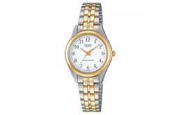 Casio Женские часы Standard Series White ltp-1129g-7brdf | silver gold