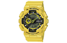 Casio Унисекс-часы с двумя жидкокристаллическими/аналоговыми дисплеями, 55 мм, черные, ga-110cm-9a