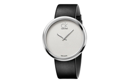 Наручные часы Calvin Klein с кварцевым механизмом, кожаным ремешком и белым циферблатом для женщин k0v231c6
