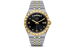 Tudor Мужские часы Royal Collection с автоматическим механизмом, 41 мм, черный циферблат, стальной корпус, стальной ремешок m28603-0005
