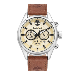 Timberland Наручные часы Ashmont Collection с кварцевым механизмом, кожаным ремешком и белым циферблатом, мужские часы tdwgc2132601