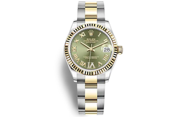 Rolex Женские часы Log Series с автоматическим механизмом, 31 мм, зеленый циферблат, корпус из стали Oystersteel, ремешок из стали Oystersteel m278273-0015