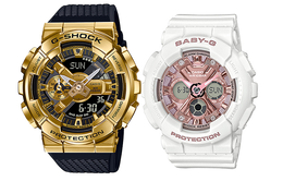 Casio Часы унисекс парные Table Series Black Watch gm-110g-1a9+ba-130-7a1er