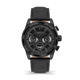 Timberland Наручные часы Hadlock Collection с кварцевым механизмом, кожаным ремешком, 46 мм, черный циферблат, мужские часы tdwgf2200701