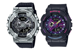 Casio Часы унисекс парные Table Series Black Watch gm-110-1a+ba-110tm-1aer