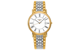 Longines Мужские часы Boya Collection с кварцевым механизмом, белым циферблатом и корпусом из нержавеющей стали с PVD-покрытием l4.790.2.11.7
