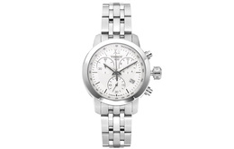 Tissot Женские кварцевые часы Junchi серии 200 с белым циферблатом, корпусом из нержавеющей стали и стальным ремешком t055.217.11.018.00