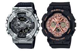 Casio Часы унисекс парные Table Series Black Watch gm-110-1a+ba-130-1a4er