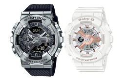 Casio Часы унисекс парные Table Series Black Watch gm-110-1a+ba-110rg-7aer