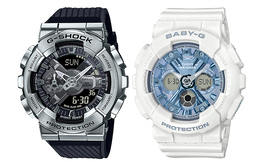Casio Часы унисекс парные Table Series Black Watch gm-110-1a+ba-130-7a2er