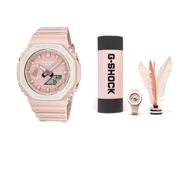 Casio Розовые часы унисекс 卡西欧潮流pink特殊毽子礼盒