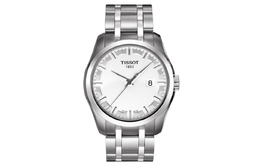 Tissot Мужские часы Kutu Collection с кварцевым механизмом, 39 мм, белый циферблат, корпус из нержавеющей стали, ремешок из нержавеющей стали t035.410.11.031.00