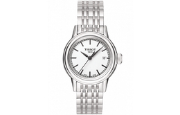 Tissot Женские часы серии Carson Elite с кварцевым механизмом, 29 мм, белый циферблат, корпус из нержавеющей стали, ремешок из нержавеющей стали t085.210.11.011.00