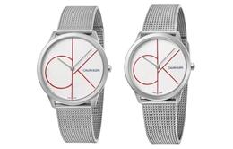 Calvin Klein CK/ Наручные часы с кварцевым механизмом, ремешком из нержавеющей стали, 40 мм и 35 мм, белый циферблат, унисекс k3m52152/k3m51152