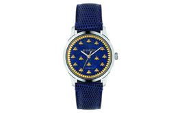 Gucci Наручные часы G Timeless Collection с автоматическим механизмом, ремешком из натуральной кожи и синим циферблатом, мужские часы ya1264122