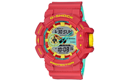Casio Мужские часы с двойным жидкокристаллическим/аналоговым дисплеем, красные, ga-400cm-4a