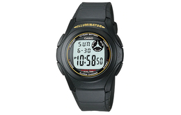 Casio Мужские молодежные черные часы f-200w-9a