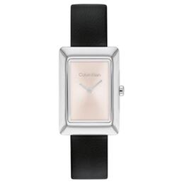 Наручные часы Calvin Klein с кварцевым механизмом и розовым циферблатом. Женские часы 25200400